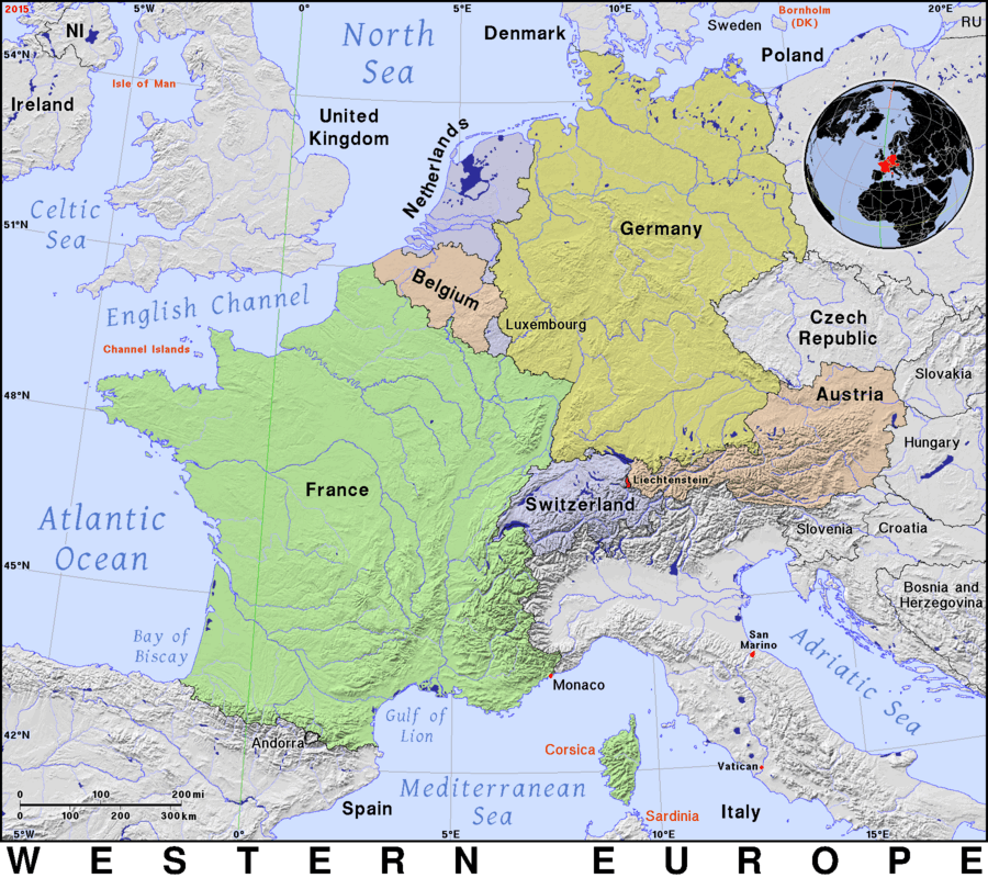 carte d europe occidentale Europe occidentale ∞ Semaine52.com